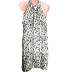 Mittoshop Women&rsquo;s Size S Snake Skin Halter Dress Beige Reputation Aesthetic