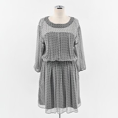 JOIE Dress Sz S Andora Caviar Black White Dot Print Silk Chiffon Blouson Capsule