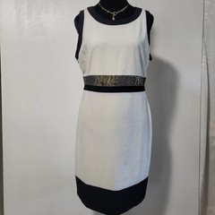 Worthington Women&rsquo;s Sheath Midi Dress Fully Lined Sleeveless Sz 12 Multicolor
