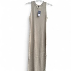 Women&rsquo;s taupe Rib-Knit Maxi Bodycon Dress Universal Thread Size L