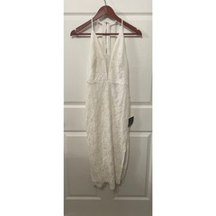 Lulu&rsquo;s Romantic Message White Lace Midi Dress XS Bridal Shower Wedding NWT