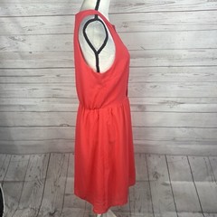 Everly Womens Sleeveless Dress Size Large Pink Coral Elastic Waist