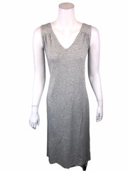 AnyBody Loungewear Regular Cozy Knit Shark-bite Hem Dress Grey Medium Size