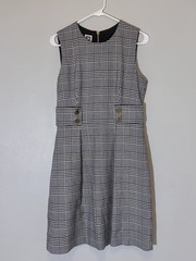 Anne Klein Women’s Houndstooth Pencil Dress, Black/White, Size 8, Preppy