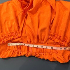 Shein Mini Dress Womens XS Orange Ruffle Cutout Open Back Summer Sundress