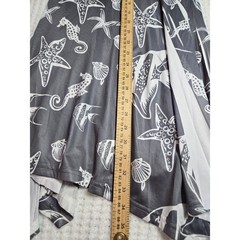 Nautical Seahorse Starfish Sharkbite Dress Gray White One Size Resortwear