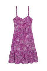 PEP – Women&rsquo;s Sundress Printed Sleeveless Midi Dress – XL – Purple Magenta