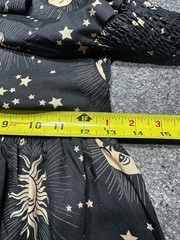 Romwe Dress Celestial Multi Stars Design Metallic Off The Shoulder Women L