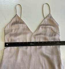 Lovers & Friends XS Womens Mini Slip Dress Beige Blush Satin Adjustable Straps