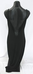 Boston Proper Women&rsquo;s Fringe Beaded Neck Stretch Maxi Dress CL8 Black Large