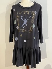 Monster & Moons Dress Avant Garde Art to Wear Stamp Paint Halloween READ