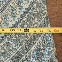 Vintage Y2k GAP 100% Silk Handkerchief Slip Dress Sz 2 Blue Paisley Fairycore