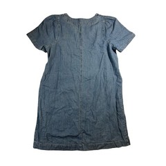 Madewell Denim Split Neck Shift Dress Medium Wash Blue Mini L4472 DM2902 Size M