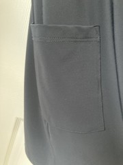AGNES B snap button dress stretch comfort black size 3 pockets