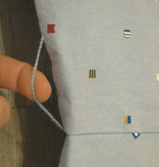 KJP Kiel James Patrick Seafari Mini Dess Button Up Size XS Blue Coastal No Belt