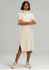 LULULEMON LA FUNNEL NECK OPAQUE WHITE T SHIRT DRESS SIZE 6