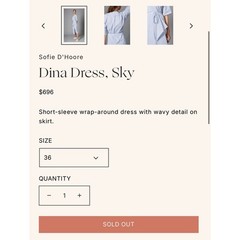 Sofie D&rsquo;Hoore Dina Striped Cotton Wrap Midi Dress Sky Blue White Size 36