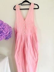 🌸 RARE PINK COTTON VINTAGE 70S BUBBLEGUM JUMPSTUIT 🌸 AJE Unicorn small