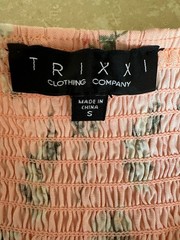Trixxi Womens Sleeveless Pink White Yellow Green Floral Dress Sz SJ Pre-owned