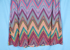 VERONICA M Stretch Knit GEOMETRIC/CHEVRON Sleeveless TIE BACK Maxi Dress Sz XS