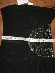 FORPLAY Womens Black Stretch Bodycon See-thru Mini Embelished Mini Dress Sz XS