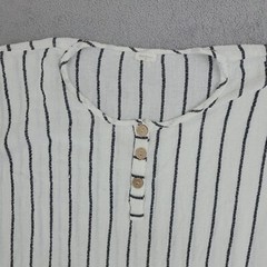 World Market Striped Cotton Tunic Dress Cap sleeve One size 28CT