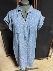 NWT Thread and Supply Blue Button Front Shirt Dress – Size Small – Casual