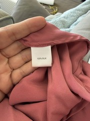 Silk Laundry Silk 90’s Slip Dress Size Small Rose Pink Y2K Midi 100% Silk