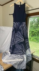 Hutch Women’s Size Medium Navy Blue Dress Sea Coral Print