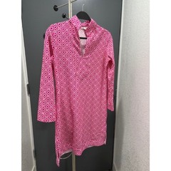 Jude Connally Pink and White Geometrical Design