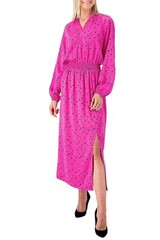 Candace Cameron Bure Star Print Maxi Dress Hot Fuchsia