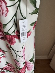 Glamour Plus Size 20 W Pencil SleevelessDress Knee Length White Floral Roses NWT