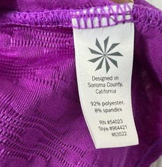 Athleta Textured Fit & Flair Dress Women Large Purple Stretch Athletic Travel