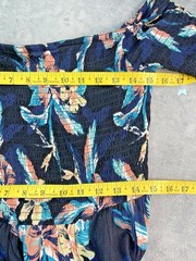 Roxy NWT womens midi/maxi smocked breezy floral summer Large beach vacation