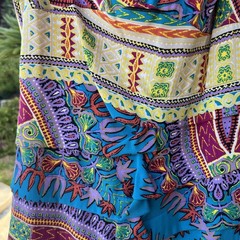 EUC Vintage Nicole Miller Studio Multicolored Silk Pleated Sundress Dress 10