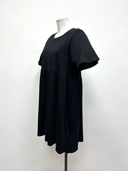 Ex M&S Ladies 100% Cotton Jersey Round Neck Stretch Dress Plus Sizes 20 22 24