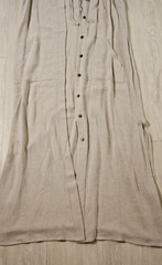 Finity Beach Dress Womens Sz 10 Sleeveless Dress w/hoodie Buttons USA Made Tan