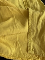 Hem And Thread Lightweight Lined Yellow Summer Dress Side Splits Braided Straps