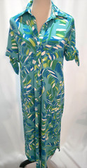 LA MER LUXE BLUE MULTI COLOR SIZE S WOMEN DRESS D589