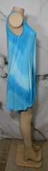 INDIA BOUTIQUE Blue Tie Dye Sleeveless Dress Free Size Stretch Jersey Unlined