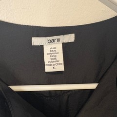 bar III Black Dress Sleeveless Zipper Accents Elastic Waist Size S Punk Chic