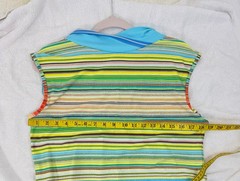 New Directions Womens Petite Large Sheath Dress PL Multicolor Striped Sleeveless