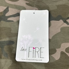Love,Fire Dress Camo Small Long Sleeve Shirt Camouflage Tunic Military Grunge
