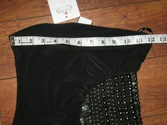 FORPLAY Womens Black Stretch Bodycon See-thru Mini Embelished Mini Dress Sz XS