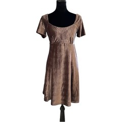 Mauve Gret Crushed Velvet Babydoll Dress Short Sleeve Mini Loveriche Romantic