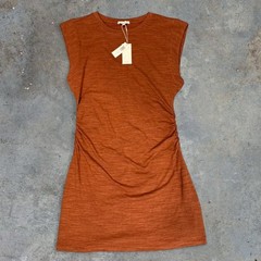 Z Supply Camino Textured Mini Dress in Teakwood, Size XL