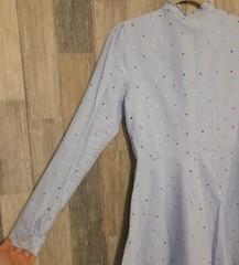 KJP Kiel James Patrick Seafari Mini Dess Button Up Size XS Blue Coastal No Belt