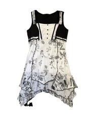 C&rsquo; Fait Pour Vous Paris Vintage Dress Layered, Abstract/tuxedo Print, Size 3