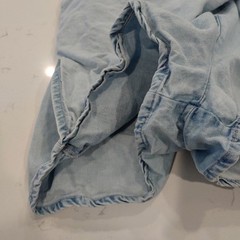 Y2K Sincerely Jules Denim Skort Jumpsuit XS Chambray Smocked Waist Tie Boho