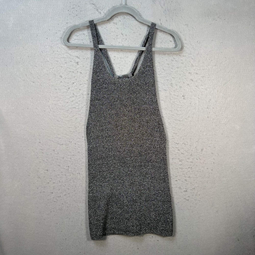 Apparis Womens Size Small Grey Knit Tank Dress w/ Tie Back